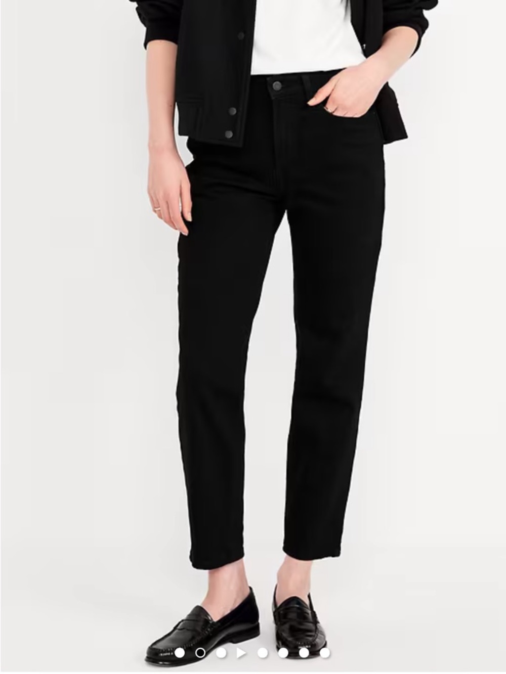 Old Navy Black Straight-Leg Jeans